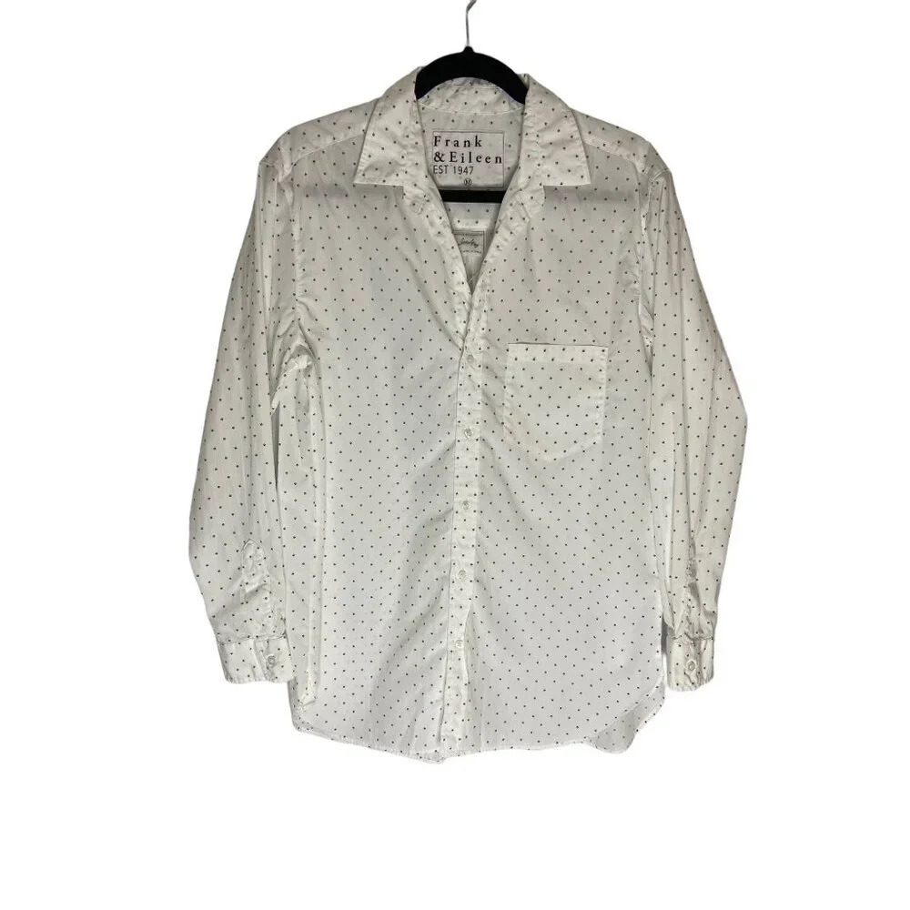 NWOT Frank & Eileen Cotton Joedy Boyfriend Button-Up Blouse Shirt-sz Medium